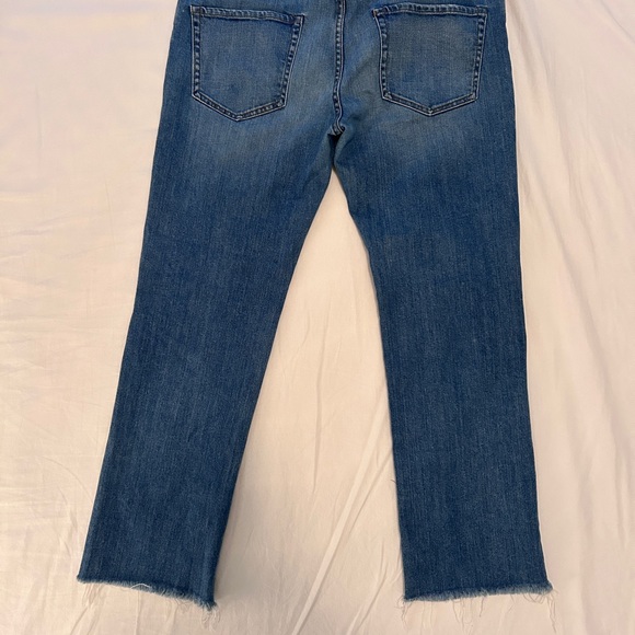 NILI LOTAN x SHOPBOP Mid Rise Boyfriend cropped jeans raw hem size 29 - Picture 6 of 7
